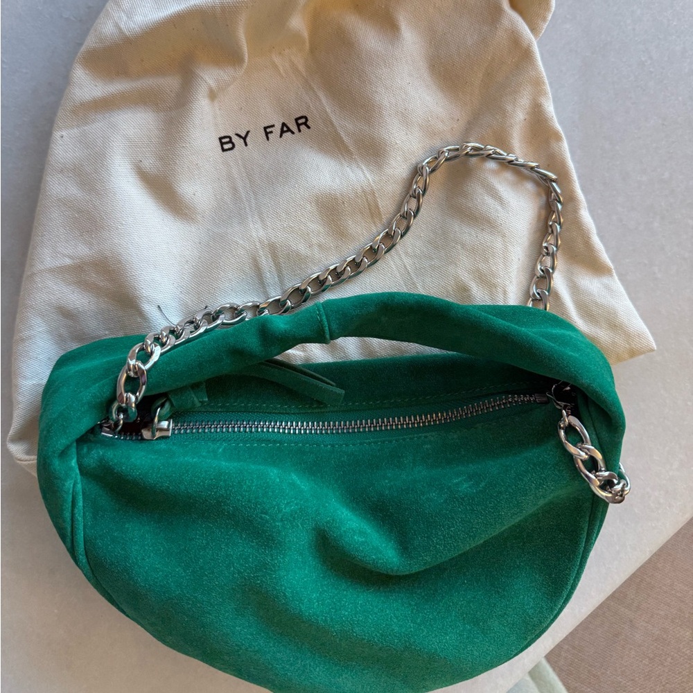 BY FAR baby Cush suede shoulder bag